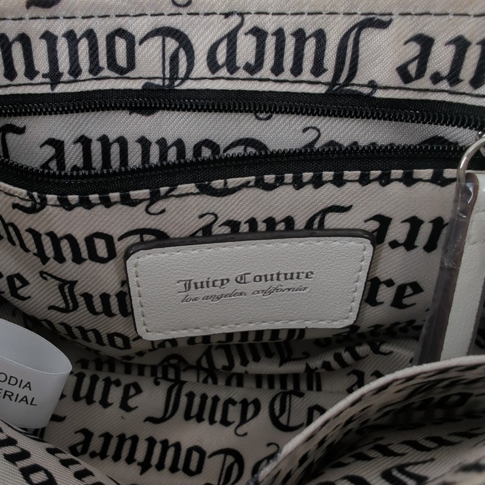 Juicy Couture‎ Denim White Made You Look Fashion Flap Crossbody Bag - Picture 4 of 5